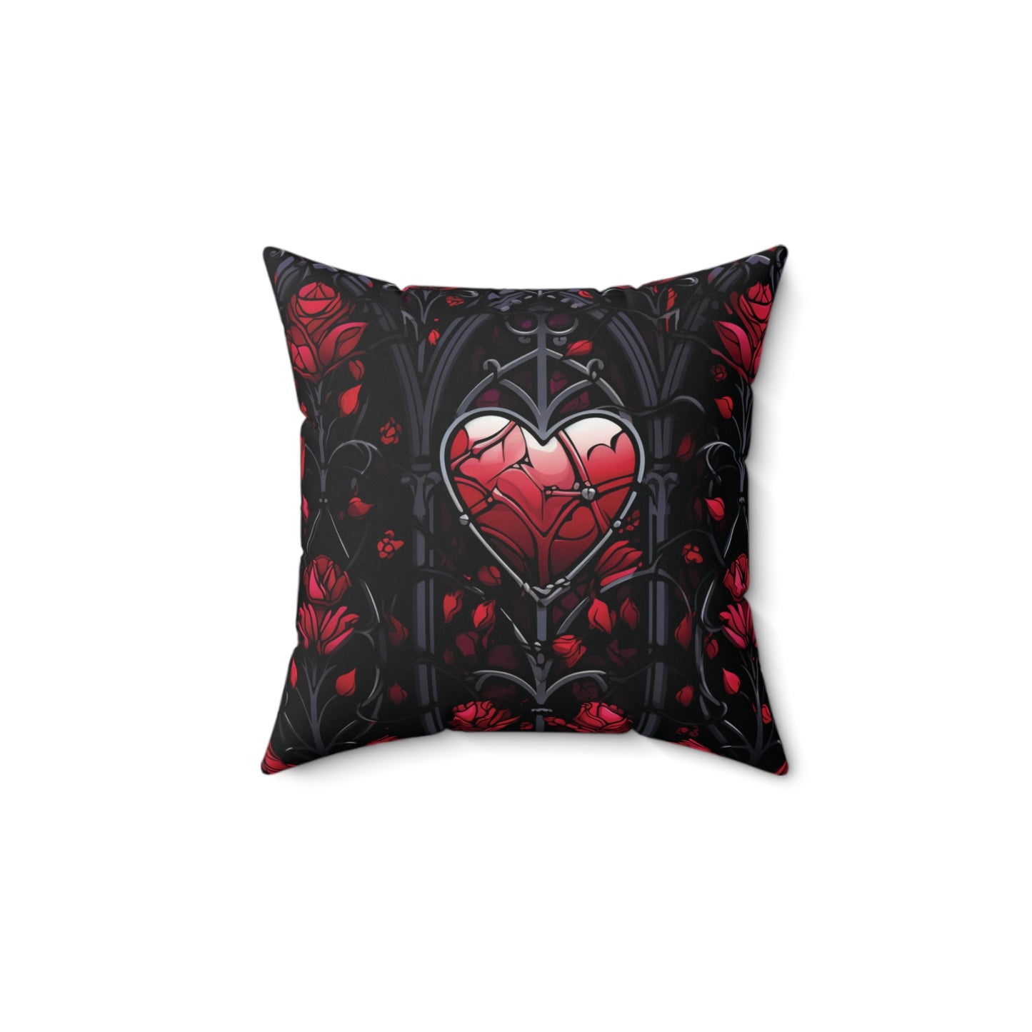 Gothic Design Faux Suede Square Pillow