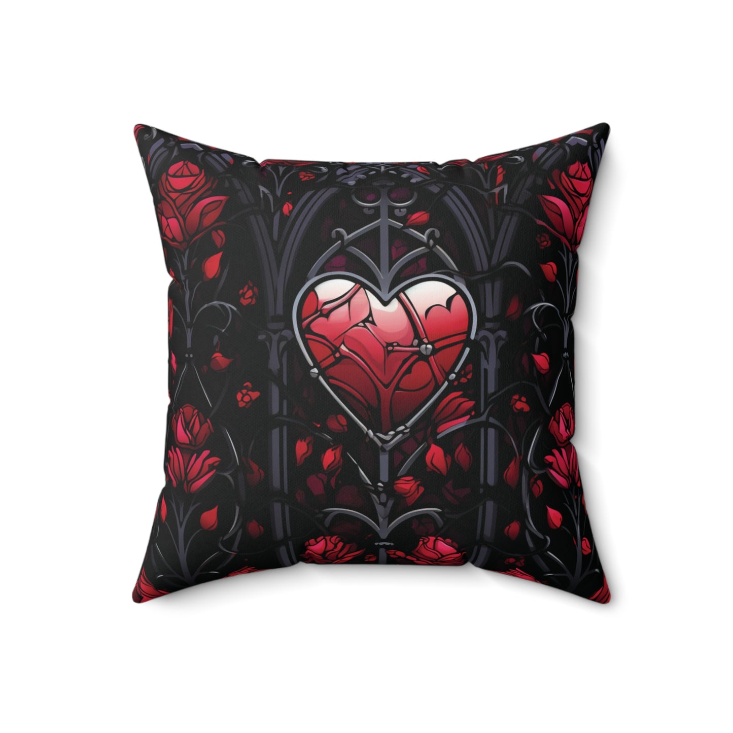 Gothic Design Faux Suede Square Pillow