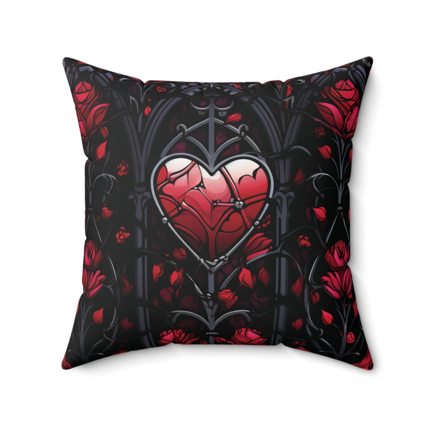 Gothic Design Faux Suede Square Pillow