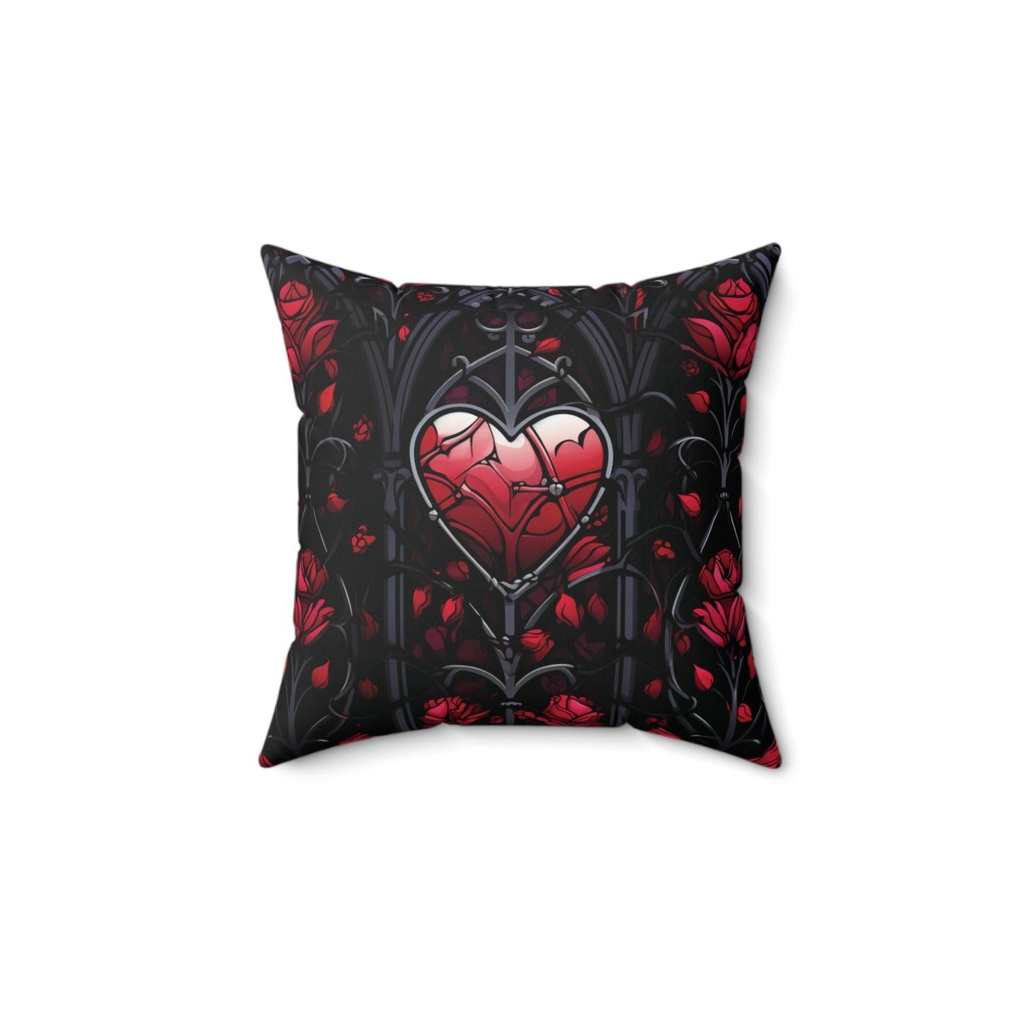 Gothic Design Faux Suede Square Pillow