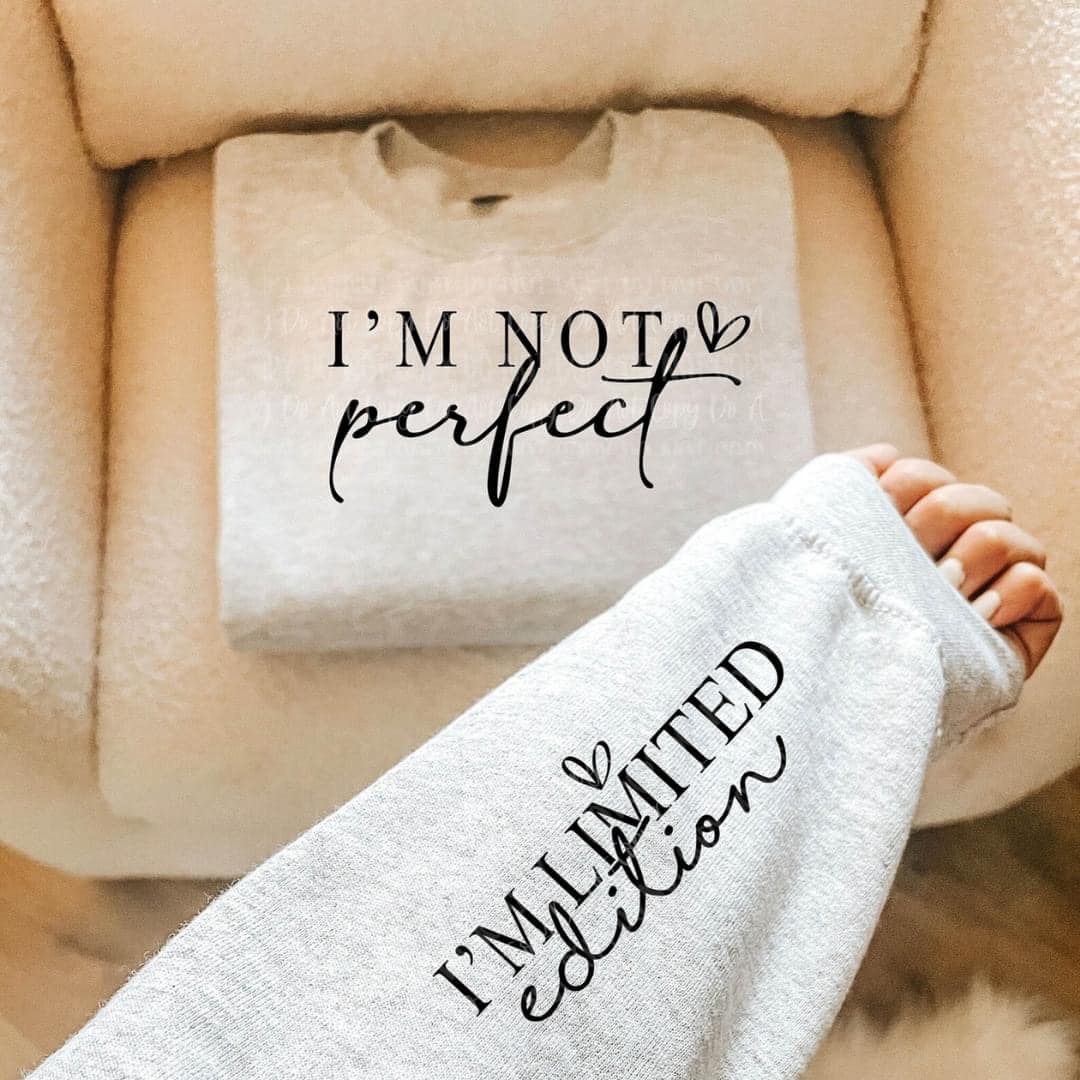 NOT PERFECT With Sleeve Accent Sweatshirt in Ash grey
