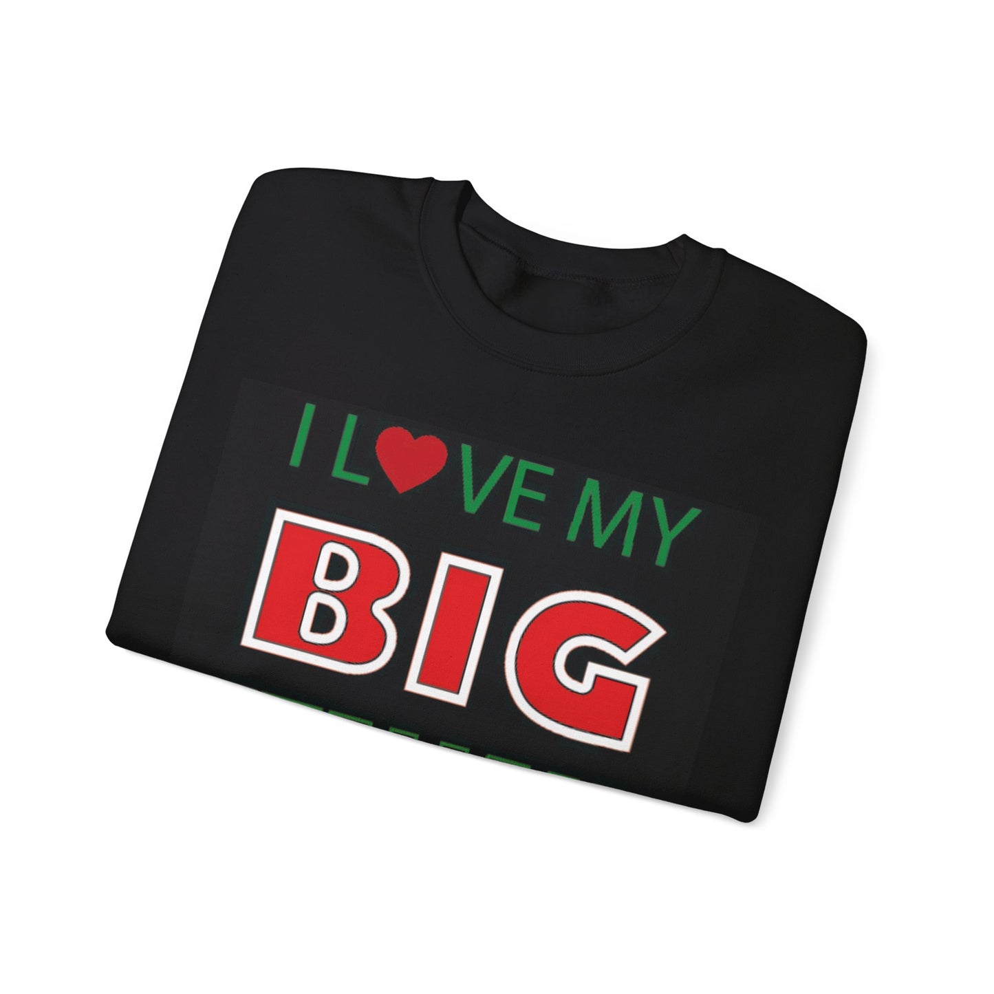 I Love My Big Italian Family Sweatshirt Black - Customize it with Your Family Name on Back