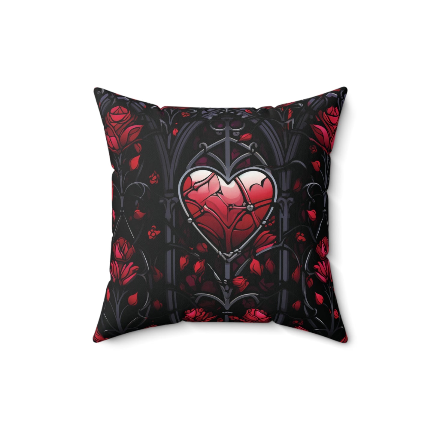 Gothic Design Faux Suede Square Pillow
