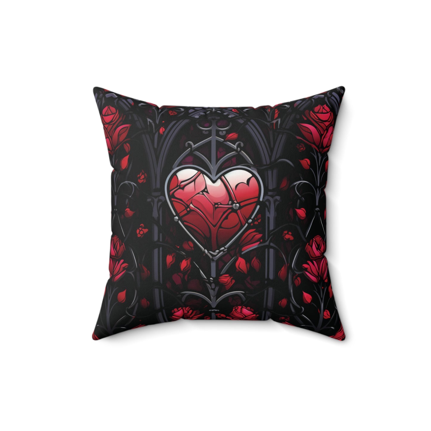 Gothic Design Faux Suede Square Pillow