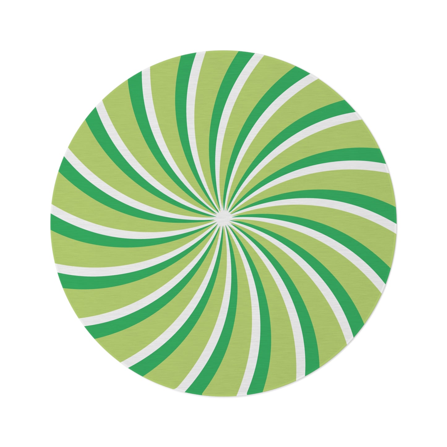 Chenille Spiral Rug, Light & Bright Green Rug, Optical Illusion, Fun rug, Christmas Decoration, Teens gift, kids room, cute bedroom decor