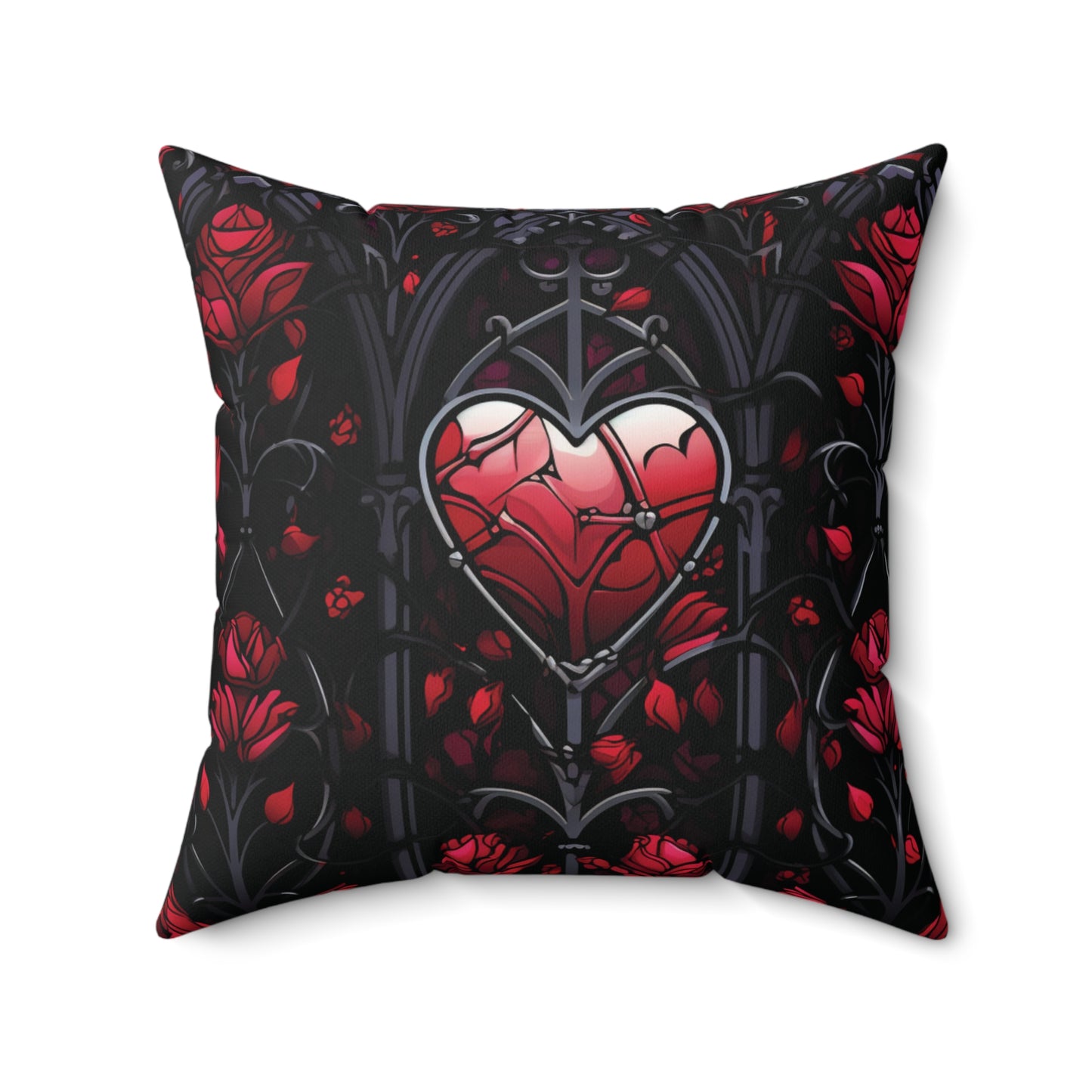 Gothic Design Faux Suede Square Pillow