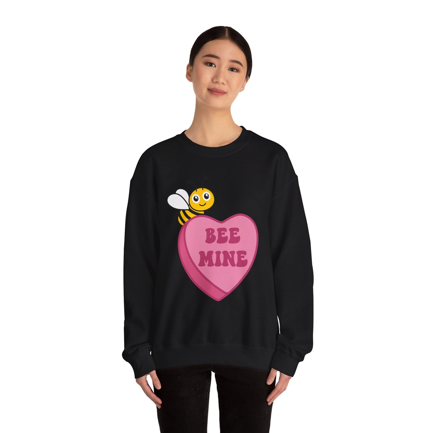 Bee Mine Candy Heart Sweatshirt, Valentines Day, Cute Bee on Conversation Heart, Be Mine, Valentines sweater, Gift for her, trendy shirt