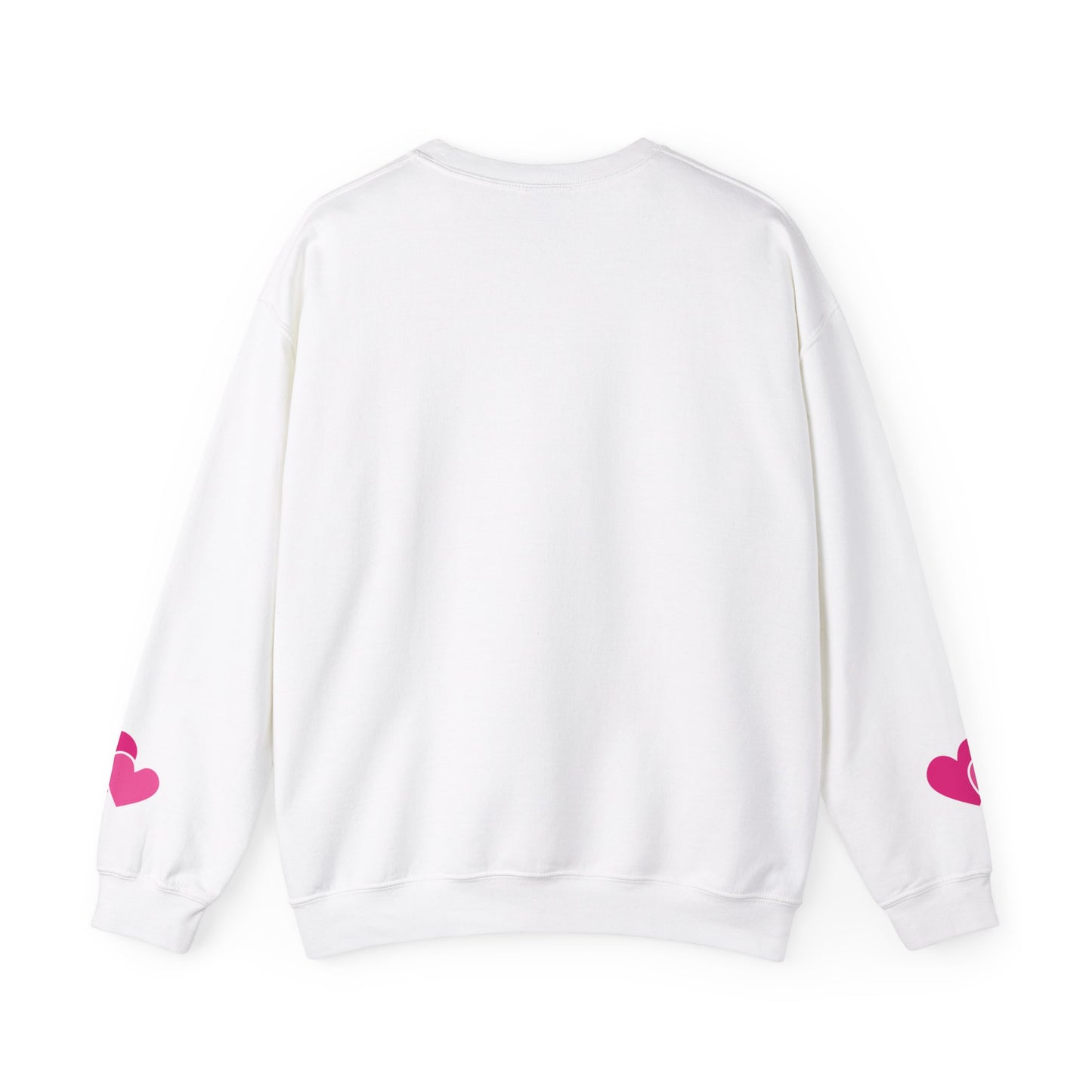 Hey Sugar heart sweatshirt, Valentines Day, sleeve prints hearts, bright pink, gift for her, Valentines sweatshirt, Cute, Trendy