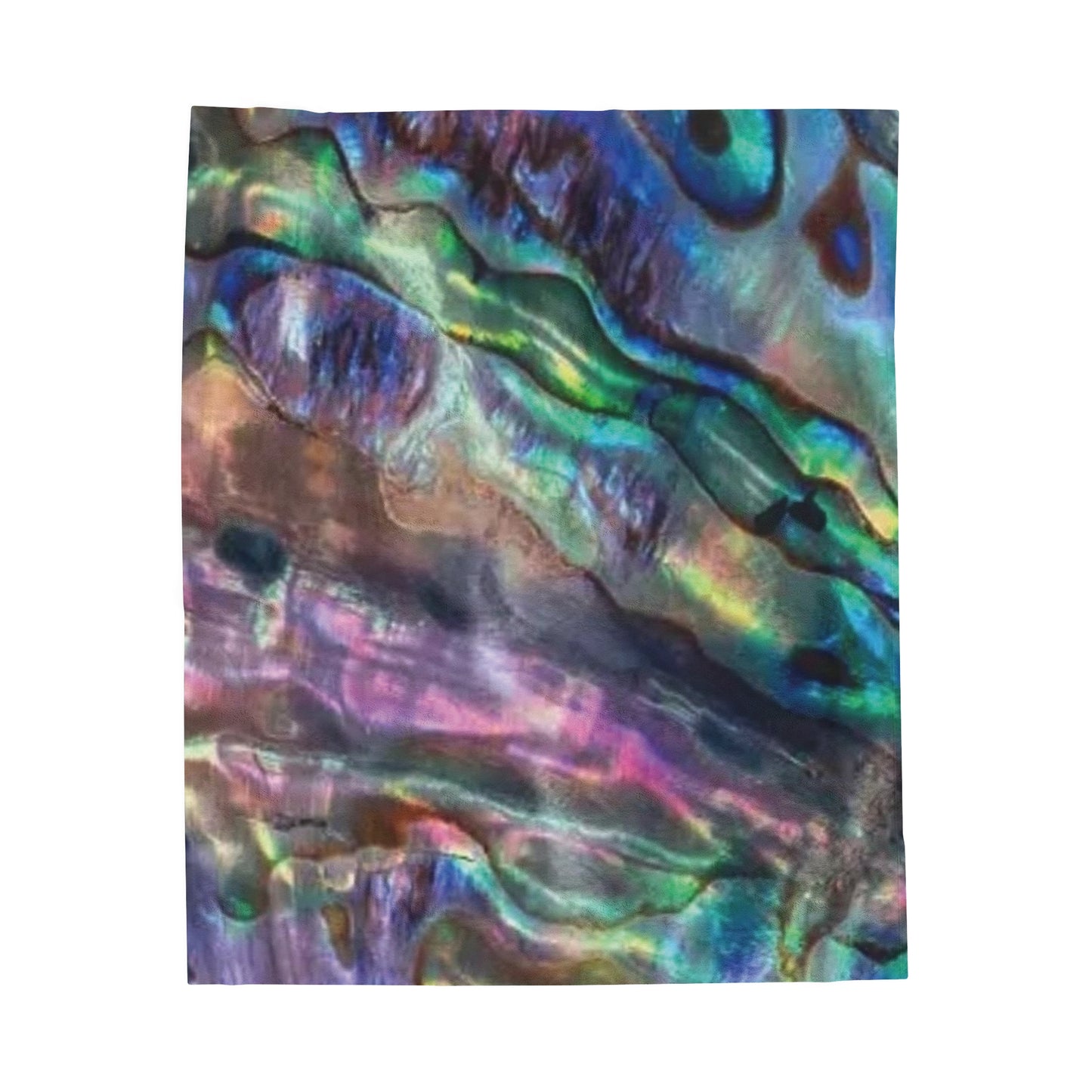 Abalone Velveteen Plush Blanket, gift for her, abalone shell, soft blanket, valentines gift