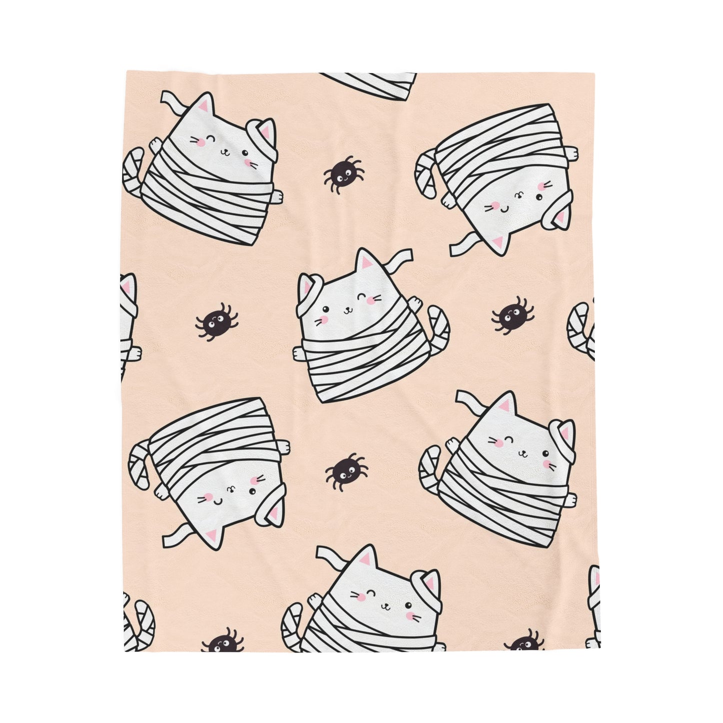 Cute Meowmy Velveteen Plush Blanket