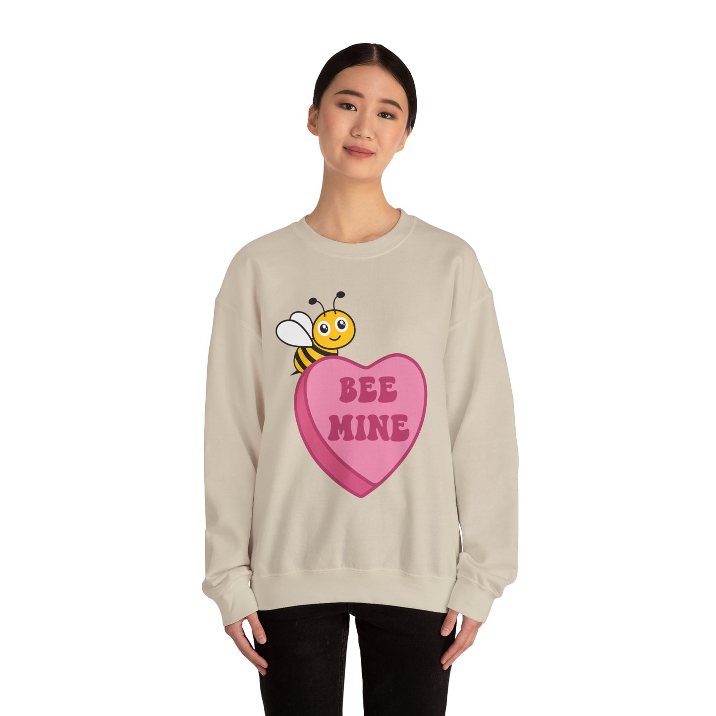 Bee Mine Candy Heart Sweatshirt, Valentines Day, Cute Bee on Conversation Heart, Be Mine, Valentines sweater, Gift for her, trendy shirt