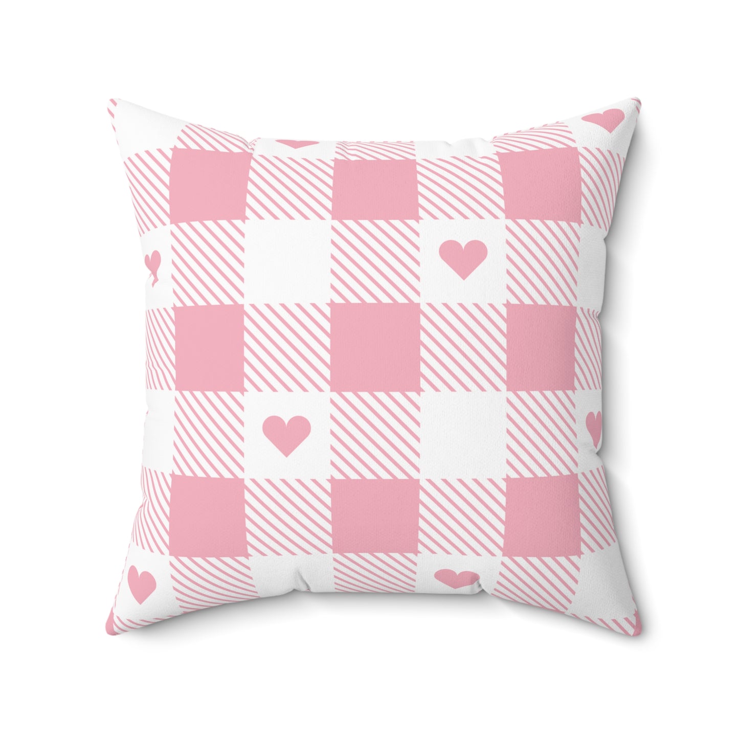 Valentines Day Pink Checkerboard Love Pillow, Cute Pillow, Valentines Day Decor, Love, Gift for wife, girlfriend, mother, Trendy Pillow Pink