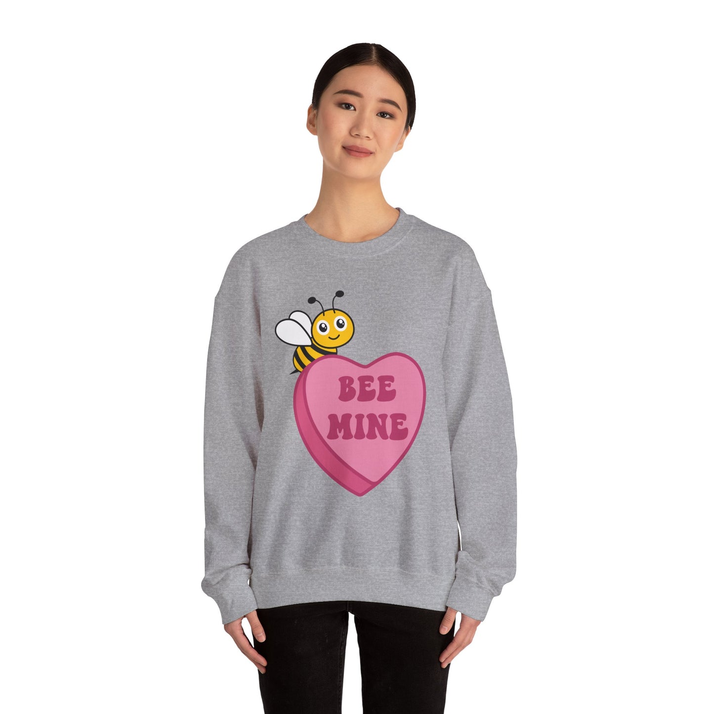 Bee Mine Candy Heart Sweatshirt, Valentines Day, Cute Bee on Conversation Heart, Be Mine, Valentines sweater, Gift for her, trendy shirt