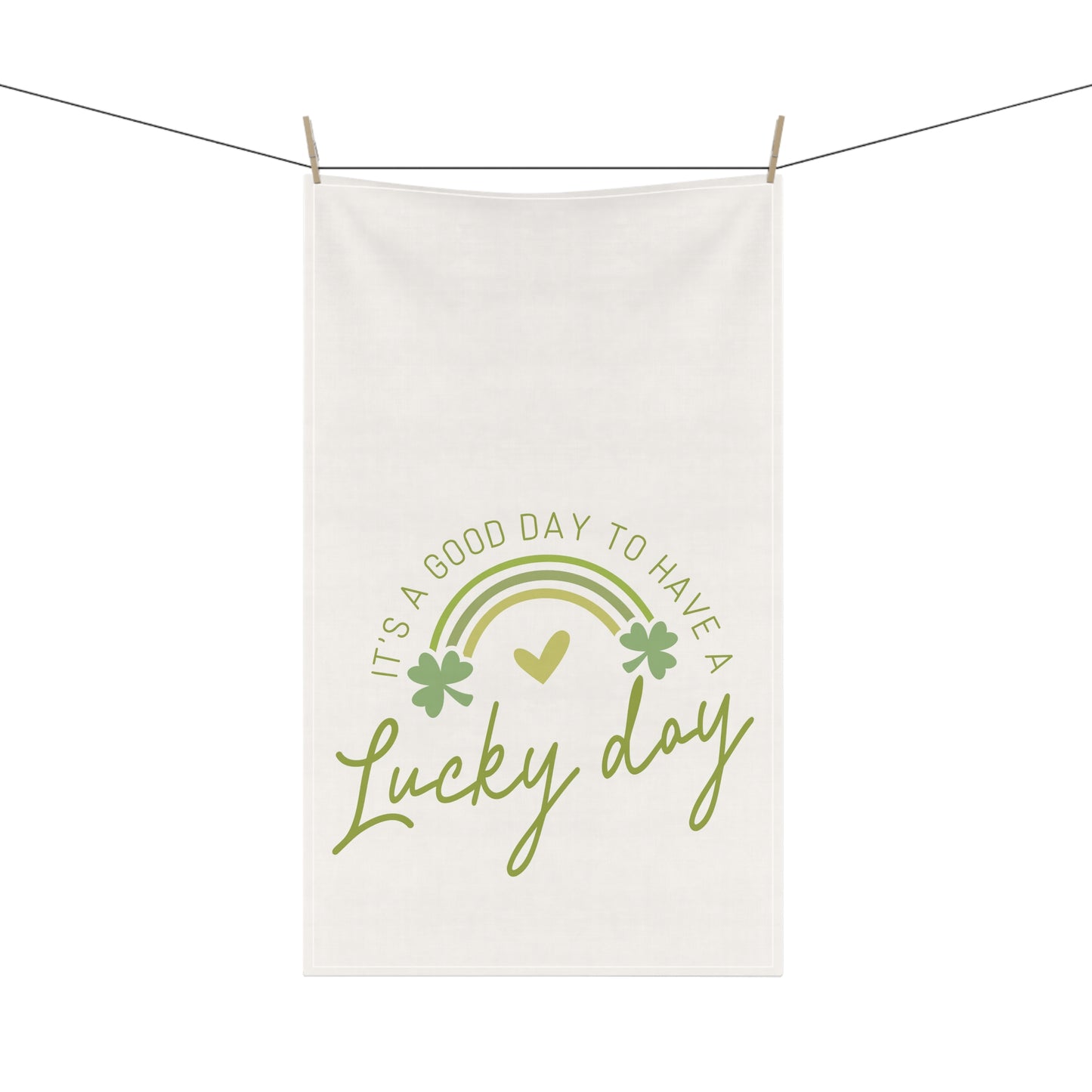 Its a good day to have a Lucky Day, Super cute St.Patricks Day Kitchen Towel