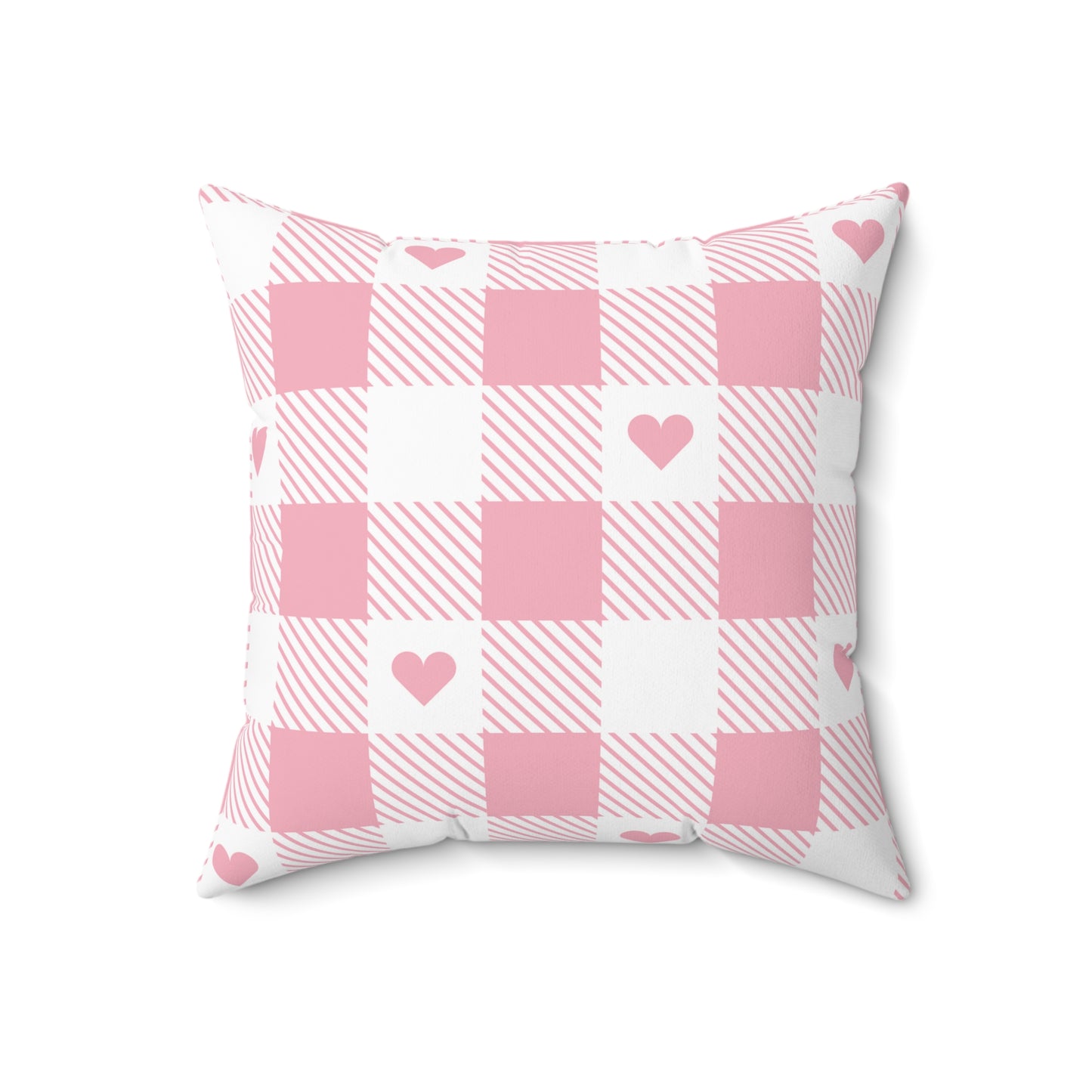 Valentines Day Pink Checkerboard Love Pillow, Cute Pillow, Valentines Day Decor, Love, Gift for wife, girlfriend, mother, Trendy Pillow Pink