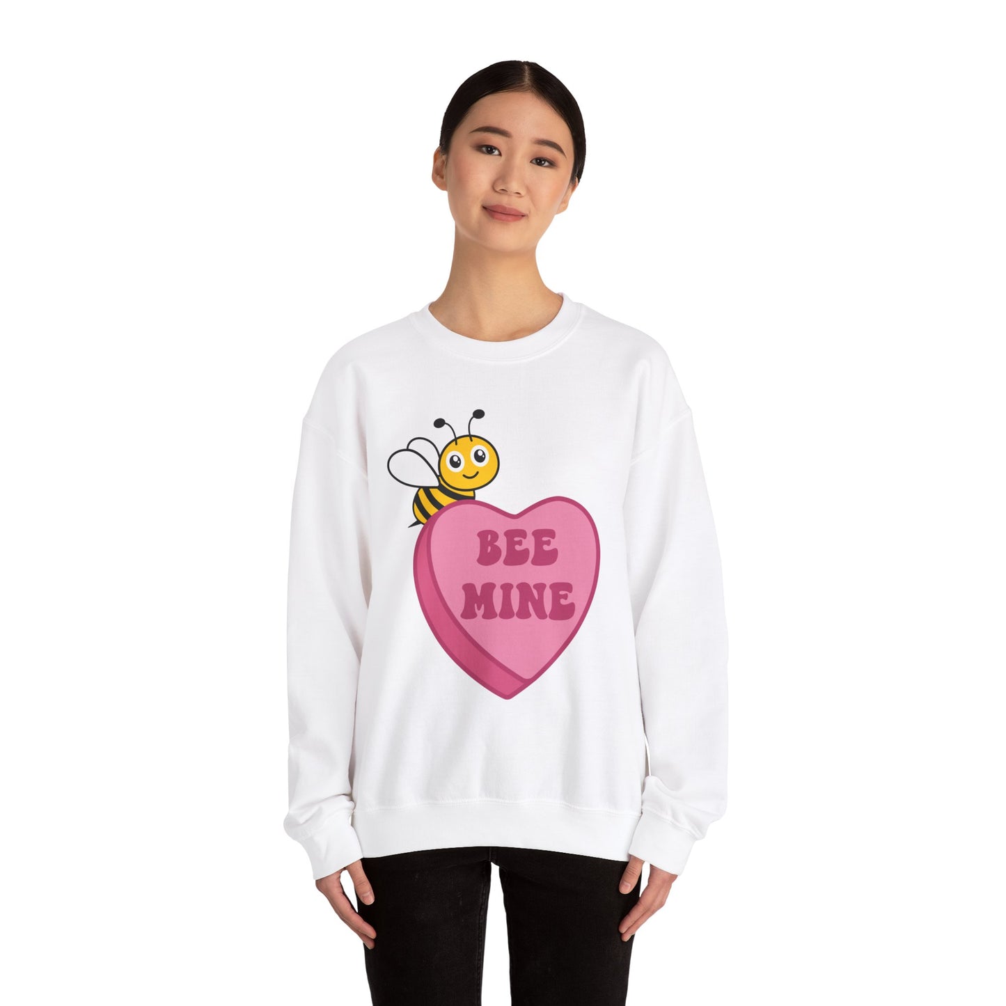 Bee Mine Candy Heart Sweatshirt, Valentines Day, Cute Bee on Conversation Heart, Be Mine, Valentines sweater, Gift for her, trendy shirt