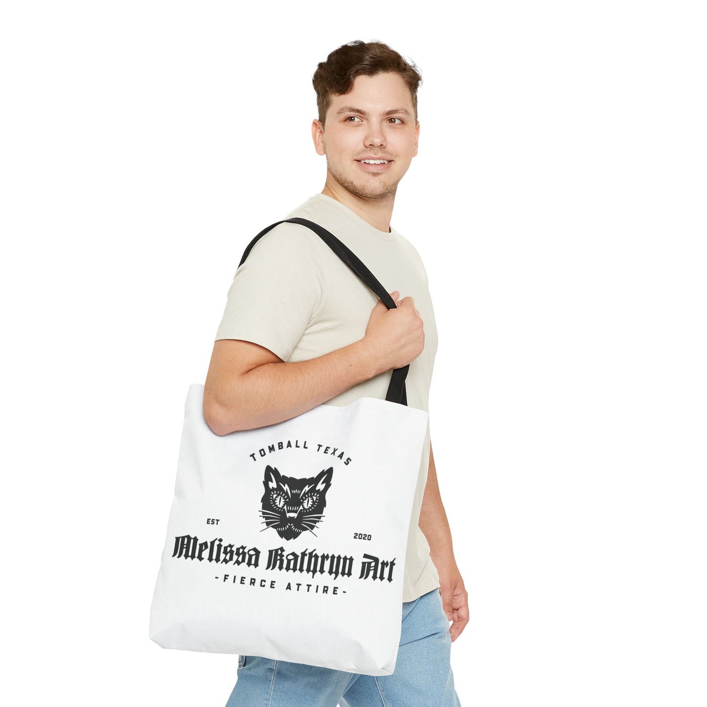 Melissa Kathryn Art Cat Graphic Tote Bag