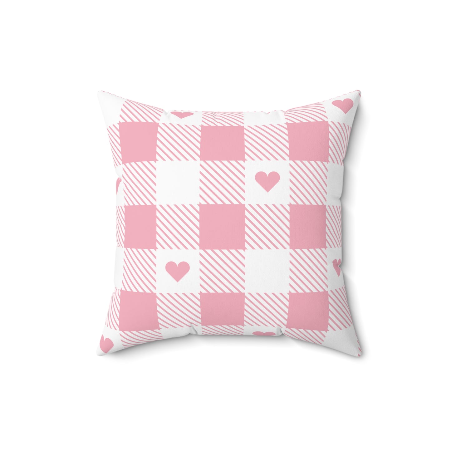 Valentines Day Pink Checkerboard Love Pillow, Cute Pillow, Valentines Day Decor, Love, Gift for wife, girlfriend, mother, Trendy Pillow Pink