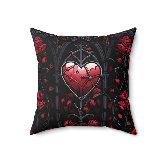 Gothic Design Faux Suede Square Pillow