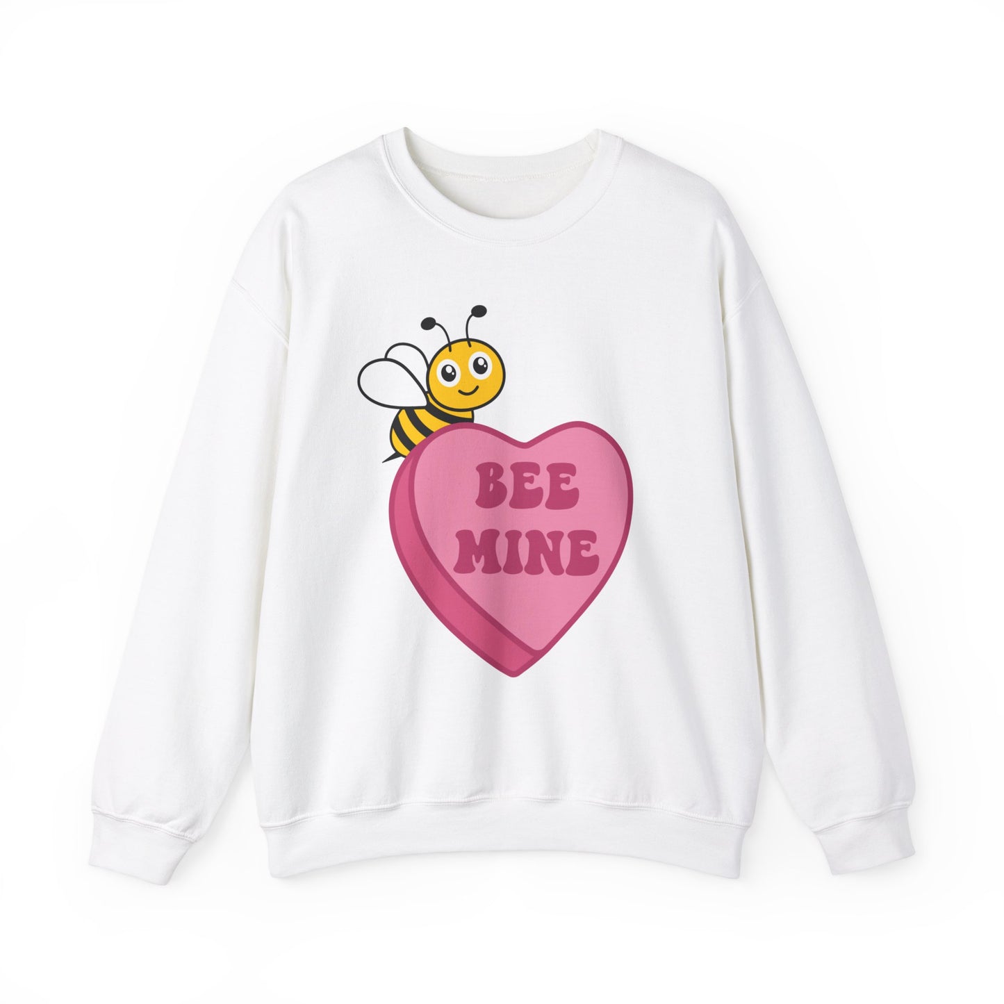 Bee Mine Candy Heart Sweatshirt, Valentines Day, Cute Bee on Conversation Heart, Be Mine, Valentines sweater, Gift for her, trendy shirt