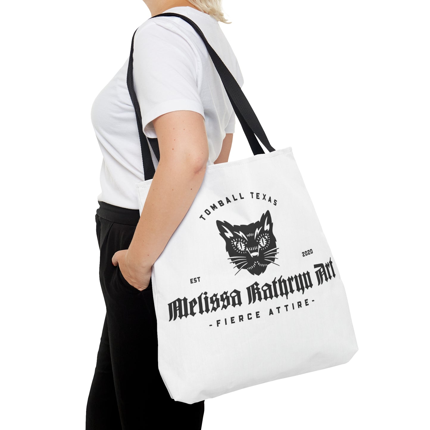 Melissa Kathryn Art Cat Graphic Tote Bag