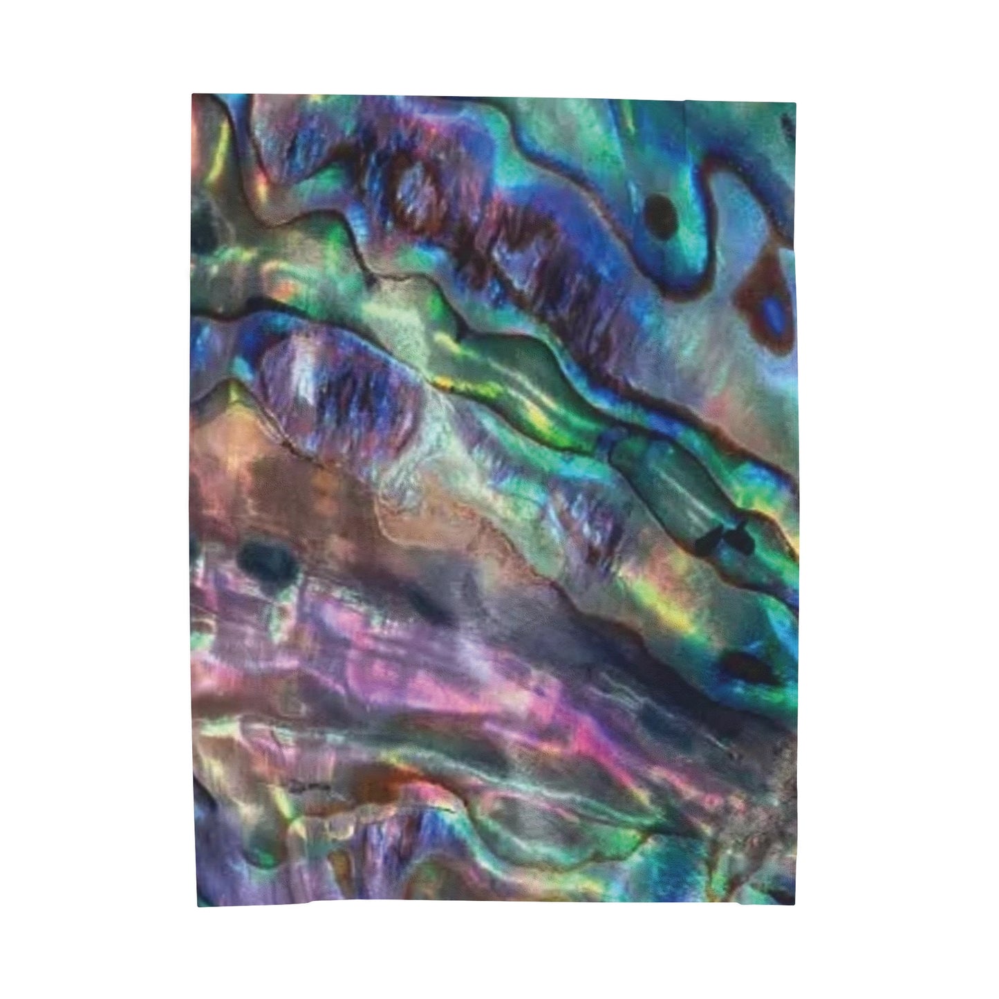 Abalone Velveteen Plush Blanket, gift for her, abalone shell, soft blanket, valentines gift